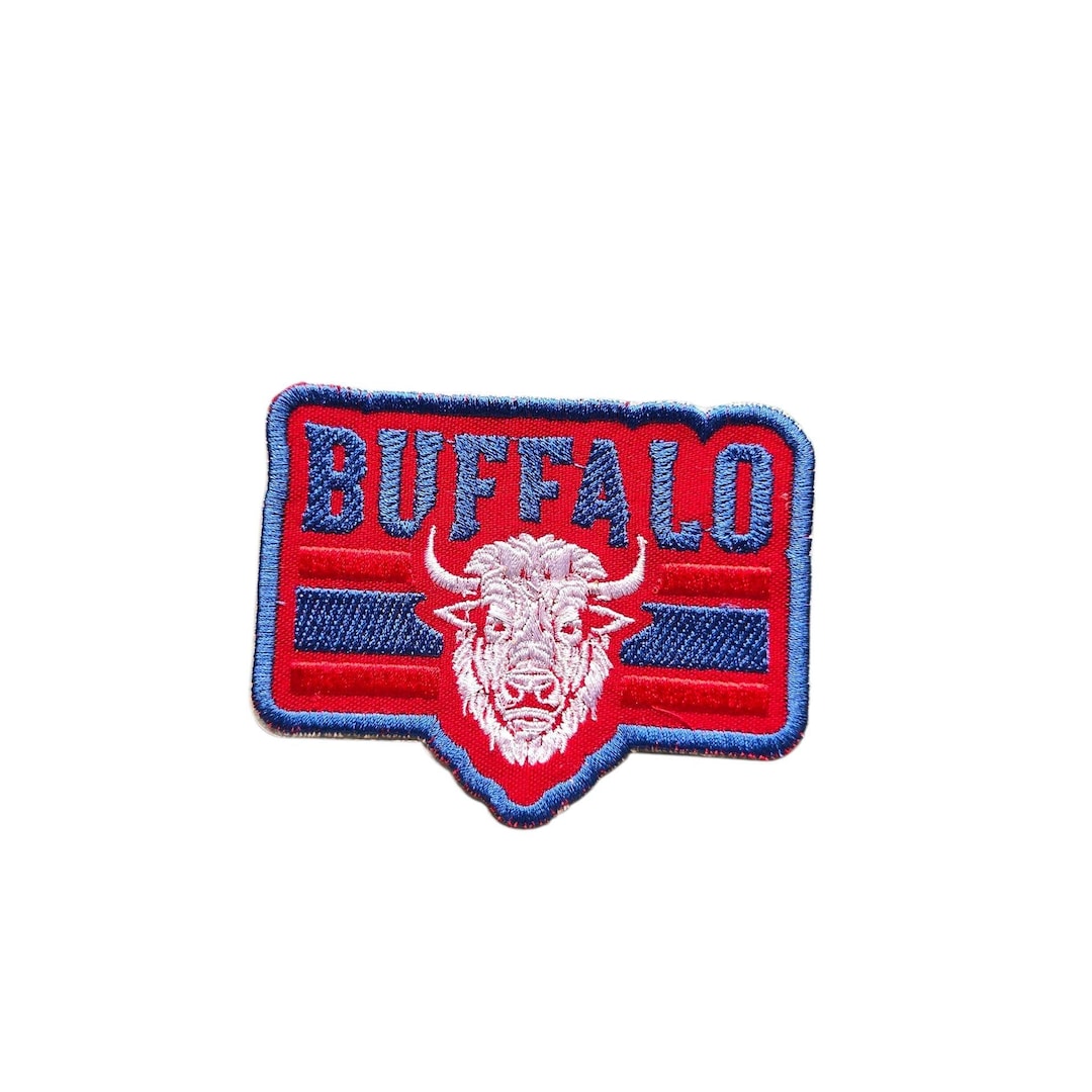 Buffalo Football Patch -bison Head - Iron on --embroidered Gameday Gear ...