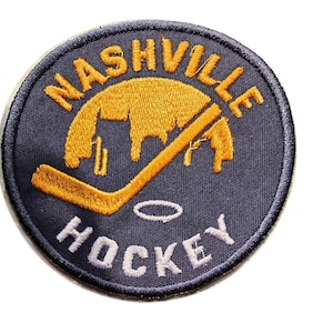 Nashville Hockey Patch skyline cityscape   Iron -On