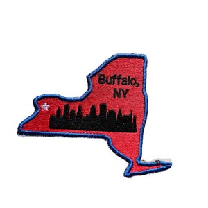 91. Buffalo Football Patch - NY State  Buffalo Skyline -   Iron -On