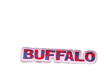 Buffalo Football Patch Spieler innen Wort - Besticktes Gameday Outfit - 13 & 18 cm