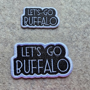 12. Lets Go Buffalo Football, Lacrosse, Hockey and Baseball iron on Patch