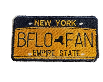 Buffalo Football Patch - Aufnäher zum Aufbügeln, 10 cm, Nummernschild bestickt