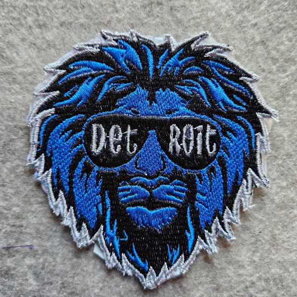 Detroit football lion head patch 4 inches football