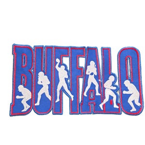02. Buffalo Football Patch – Spieler Silhouetten – Aufbügler – 28 x 14 cm
