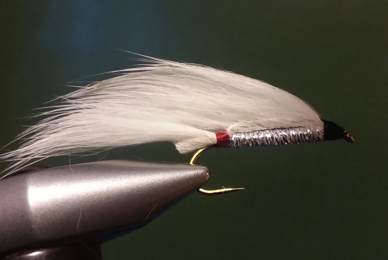 White Death Zonker Streamer Fly. Streamer Flies. Etsy