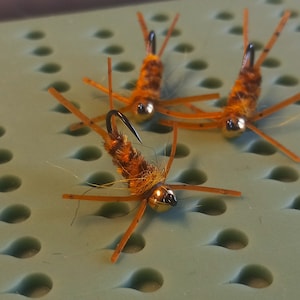 3- Euro Golden Stone Jig Nymph Fly. Euro Nymphs.