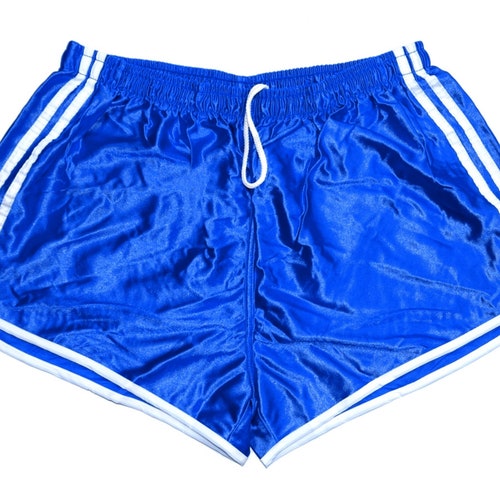 Vintage 1990s French Army Shorts Blue White Stripes Silky Hot - Etsy