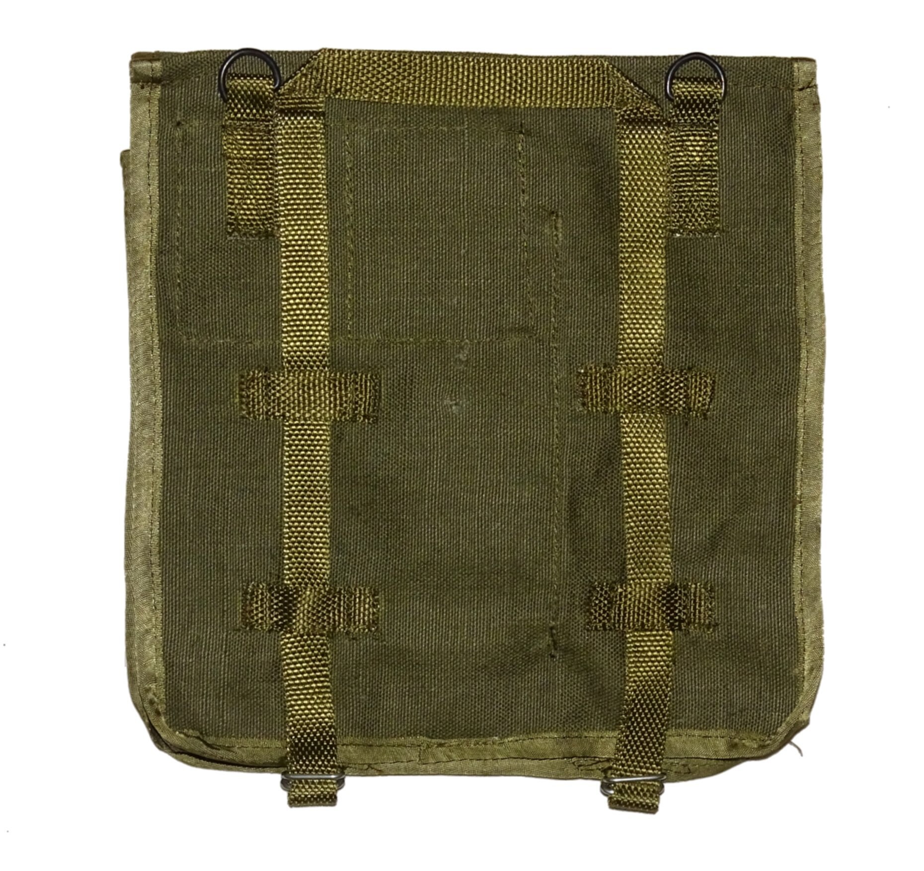 Vintage Style Army Canvas Double Pannier Bag – Green, Retro Military – For Bicycle Rear Seat – Classic Cycling Gear