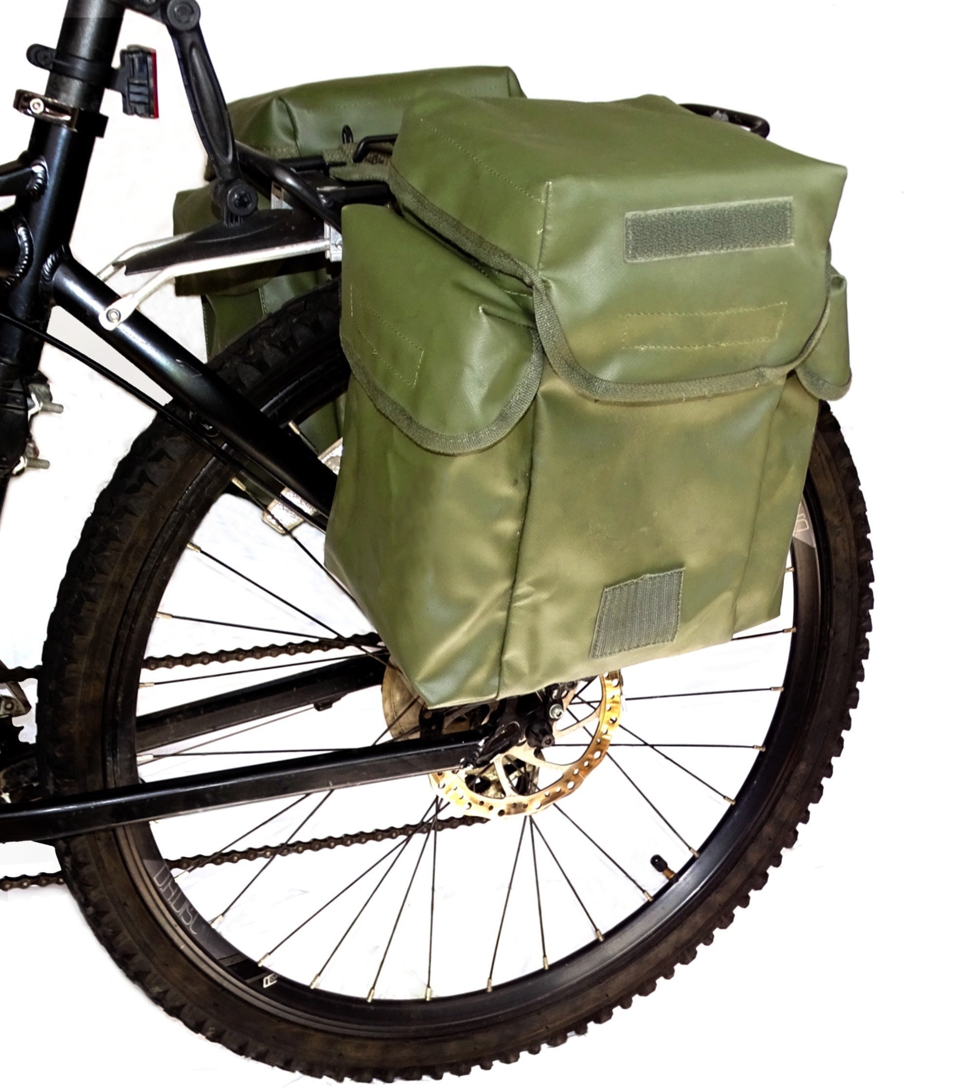 A Pair of Ex army Pannier Bags in Olive Green Large Fully Waterproof Vintage Ex army Big Bicycle Panniers Etsy