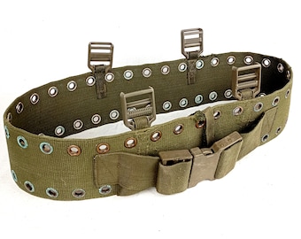 Duitse legerriem Militaire groene webbing tactische airsoft post-apocalyptische woestenij fallout vintage