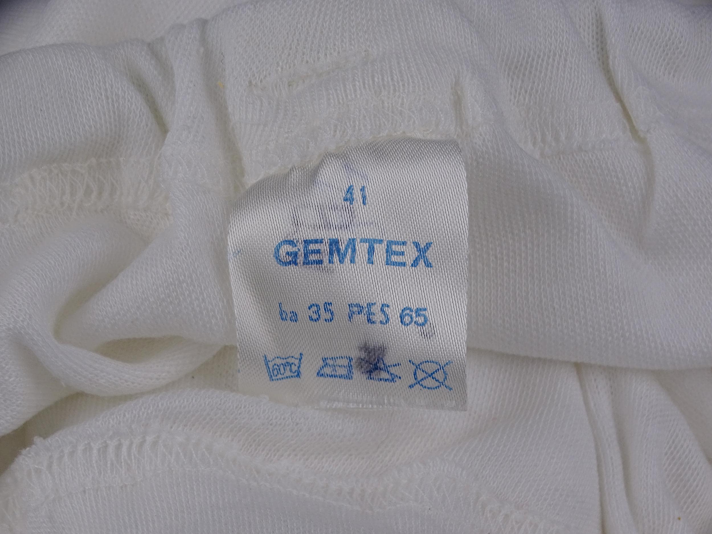 Vintage Long Johns White Cotton Blend Czech Army Thermal