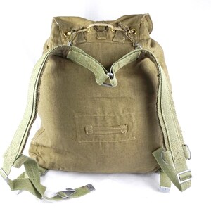1950s Vintage Army Canvas Backpack With Linen Harness Khaki Rucksack ...