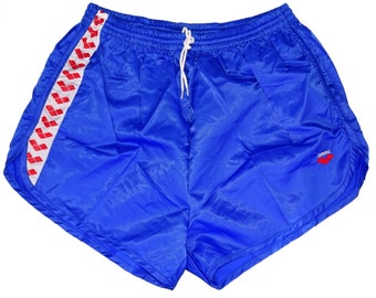 Short Arena vintage des années 1990 bleu soyeux armée française nouveau grand 2XL 3XL rétro en cours d'exécution véritable militaire des années 90 PT pantalons chauds salle de sport