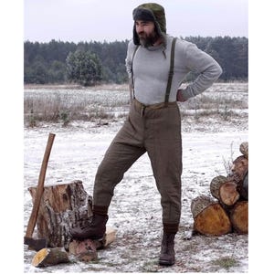 1960s Ex-Army Thermal Liner olive cold weather under trousers wool felt quilted base layer vintage retro underwear long johns cosy warm