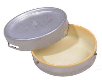 1960s German Army Butter Dish Aluminium & Plastic Vintage Airtight Food Container - Butterdish Foraging Hiking Camping Bushcraft Lightweight
