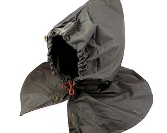 Ex-Army Waterproof Hood Olive Pointed Shape Adjustable Cosplay LARP rubberized jacket coat cape cloak fantasy sci-fi costume cosplay