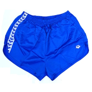 Vintage 1990s Arena Shorts Blue & White Silky French Army New Large 2XL 3XL Retro Running Genuine &#39;90s Military PT Hot Pants Sports Gym