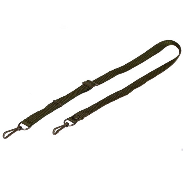 Ex-Army Shoulder Strap long sling metal clips olive polyester webbing 110cm 43"