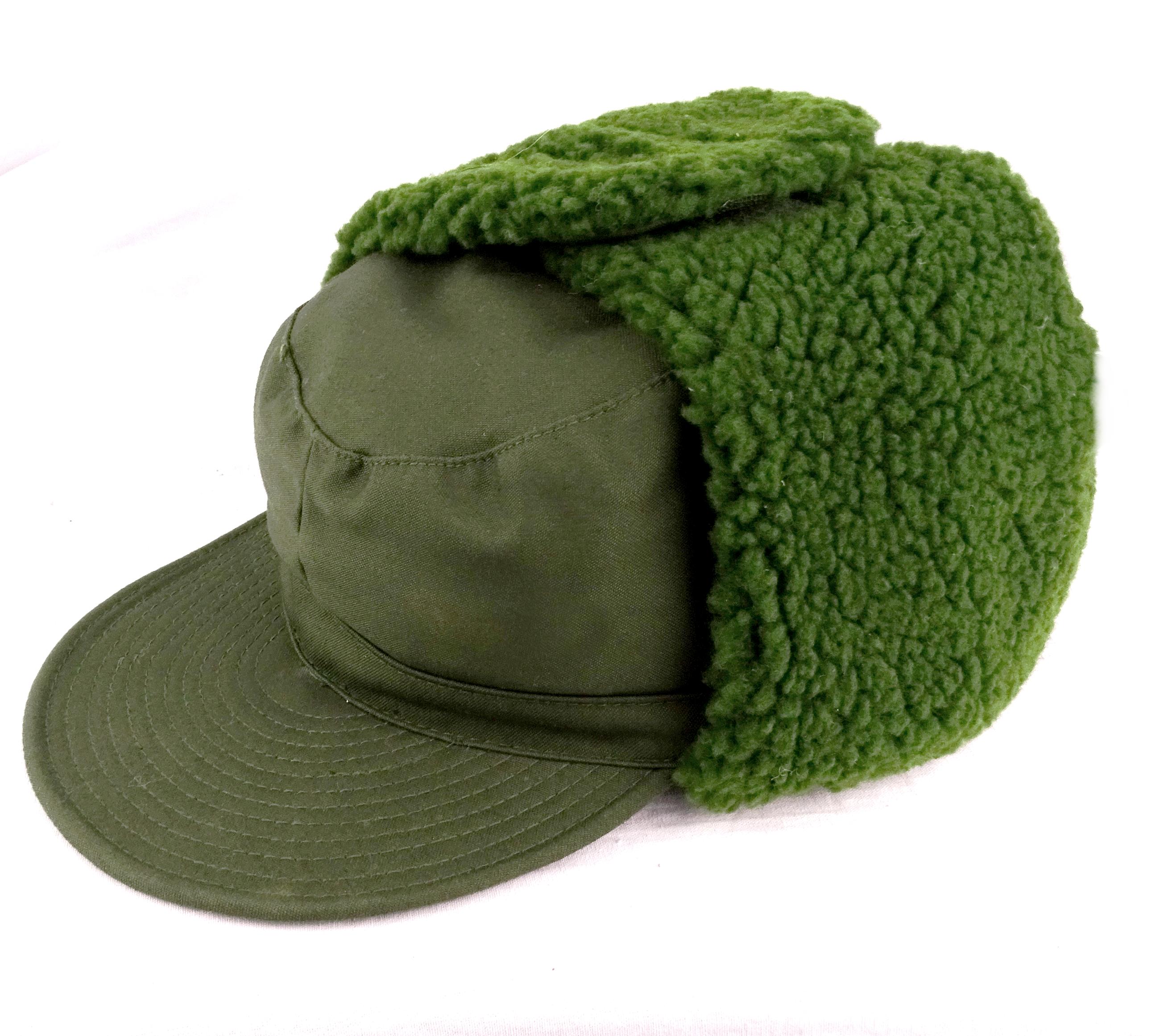 Unisex Army Green Waterproof Winter Warm Premium Strength Ear Flap Strap Hats GERMAN MILITARY ARMY OD GREEN COLD WEATHER WINTER CAP/HAT  main image 4