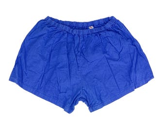 Spodnie bawełniane z lat 70., granatowe, z krótkimi nogawkami, retro, sportowe, na siłownię, szwedzkie wojsko