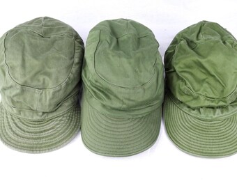 1960/70s Swedish Army Field Cap Green Hat M59 Original Sweden