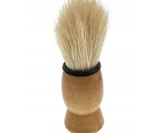 Echt leger surplus kleine scheerkwast natuurlijk varkenshaar houten handvat Vintage Retro Pocket militaire veldborstel
