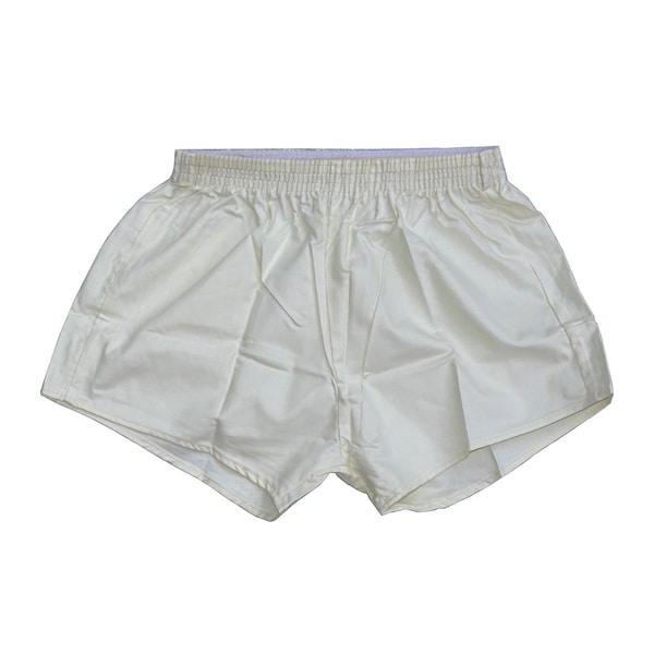Vintage Ex-Army Shorts NEW white genuine 1980s cream silky military PT hot pants retro sports gym