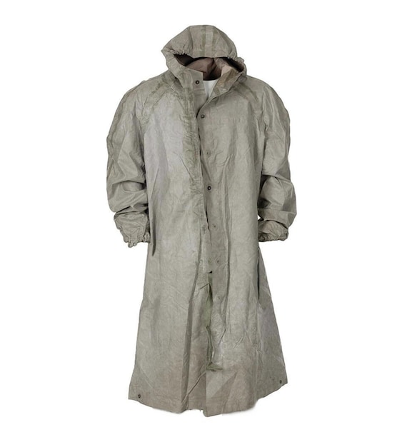 1980s Rubber NBC Waterproof Coat Polish Army Military Civil