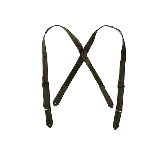Genuine 1970s French Army Braces Unique Canvas & Elas… Gem