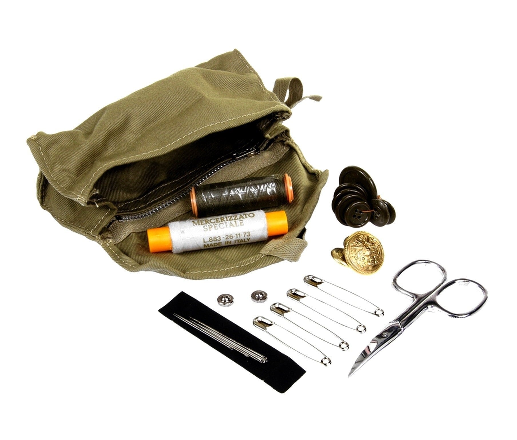 Emergency Military Repair Sewing Kit with Case & Belt Keeper - Galaxy Army  Navy