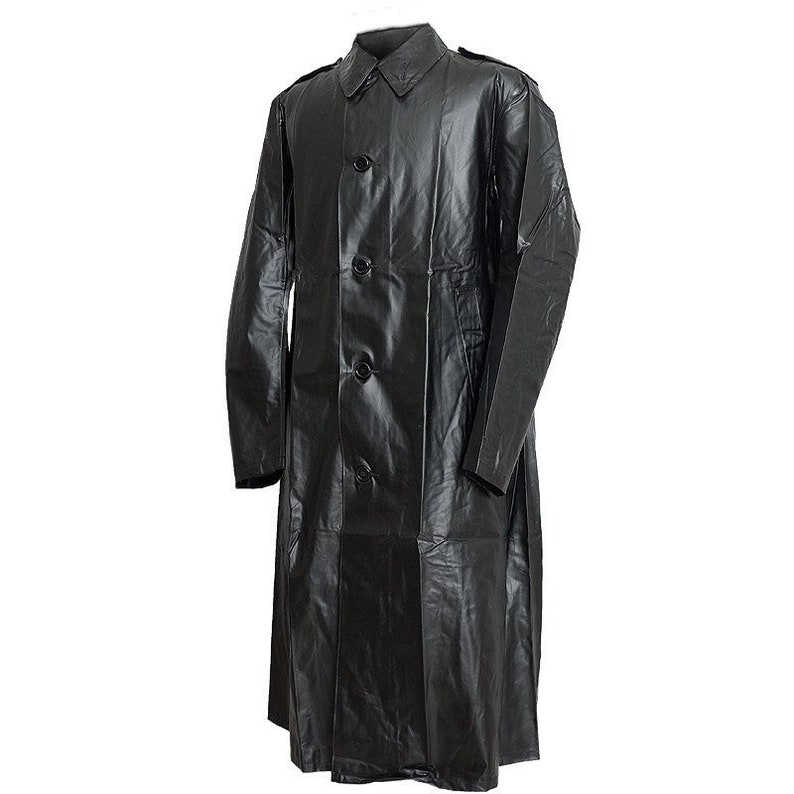 1960s Genuine Swedish Army Black Raincoat Rubber Coat Vintage | Etsy