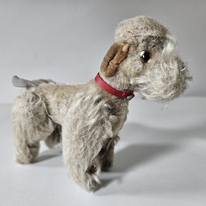1960s vintage Steiff dog poodle Snobby dog plush  stuffed Teddy dog mohair German dog mini toy