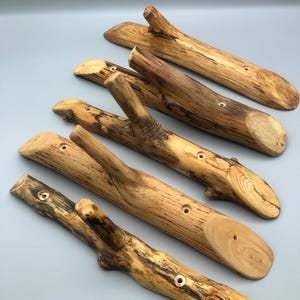 Hand Made Rustic Wooden Branch Hooks