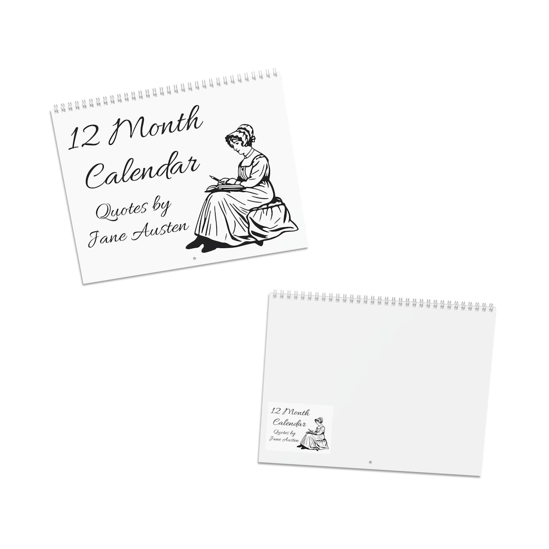 Jane Austen 2025 Wall Calendar, Literary Gift - Etsy