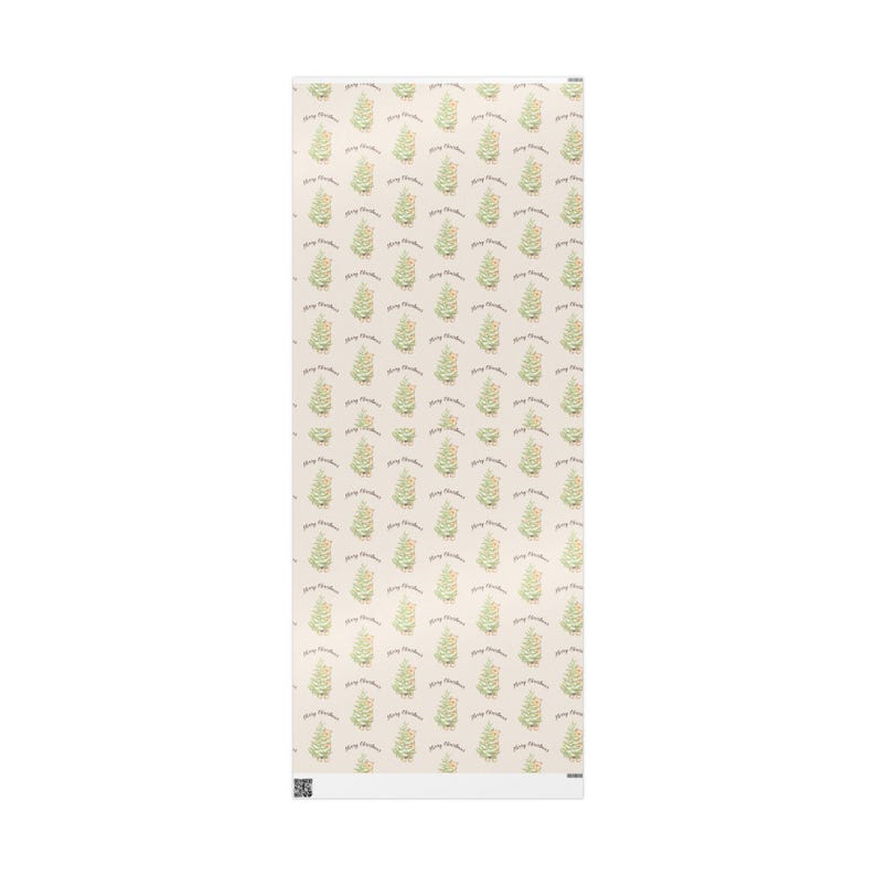 Christmas Pooh Wrapping Paper Roll, Festive Gift Wrap image 4