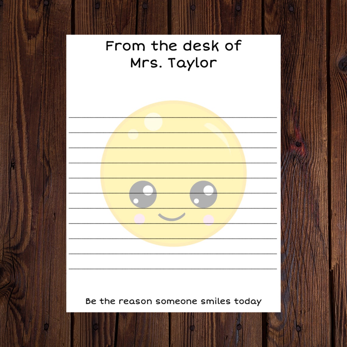 Emoji Notepad Be the Reason Notepad Personalized Notepad Etsy