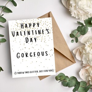 Carte de Saint-Valentin heureuse, carte de voeux, impression avec enveloppe Kraft Magnifique, petit ami, petite amie, mari, femme, amant, ma personne, or