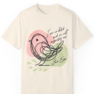 Literary Quote Unisex T-shirt, Charlotte Brontë Jane Eyre Tee, I am no bird, Pastel Colors, Book Lover Gift, Bookish Shirt, Literary,Bookish