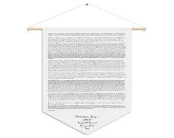 Pride and Prejudice Mr. Darcy Letter Pennant, Jane Austen Literary Decor