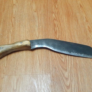 Hand forged custom clip point kukiri style knife