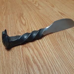 Hand Forged Railroad spike Custom Sheep Headed Skinning Knife