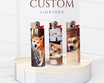 Personalized Photo Lighter, Custom Wrapped BIC Lighter, Valentine Day Gift, Scratch Resistant, Gift for Girlfriend, Gift for Boyfriend