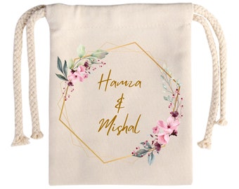Custom Burlap Favor Bags | Wedding, Christmas, Nikkah