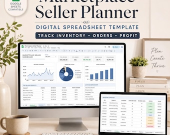 Strumento di monitoraggio per venditori su marketplace / Gestione di inventario, vendite e profitti tramite Fogli Google (Download digitale)