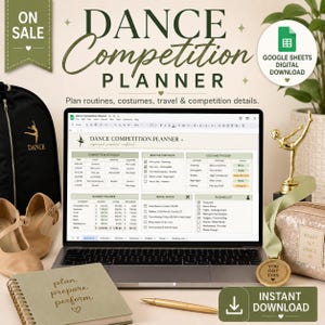Dance Competition Planner Google Sheets Template, Dance Mom Organizer, Costume Packing Schedule Tracker