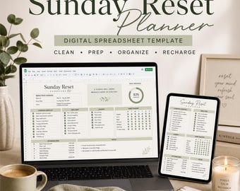 Modello di Fogli Google per la pianificazione del riposo domenicale (download digitale)