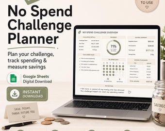 Pianificatore per la sfida "Niente spese", strumento di monitoraggio dei risparmi, ripristino del budget (scaricabile da Google Sheets)