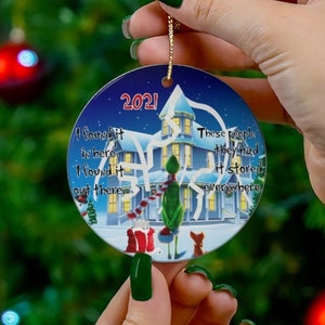 Natale 2021 Ornamento Anno commemorativo in revisione Calze Stuffer Family Friends carta igienica ornamenti divertenti Pandemia Covid