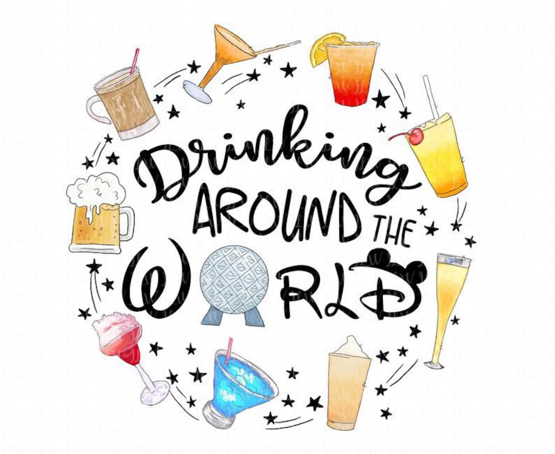Drinking Around the World Sublimation Ready to Press Print Etsy