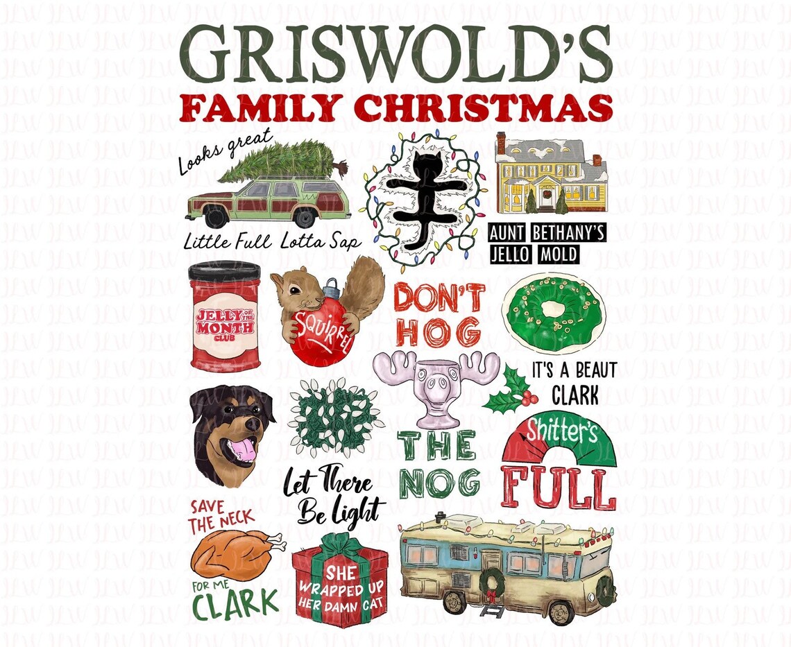 Griswolds Family Christmas Sublimation Ready to Press Print Etsy